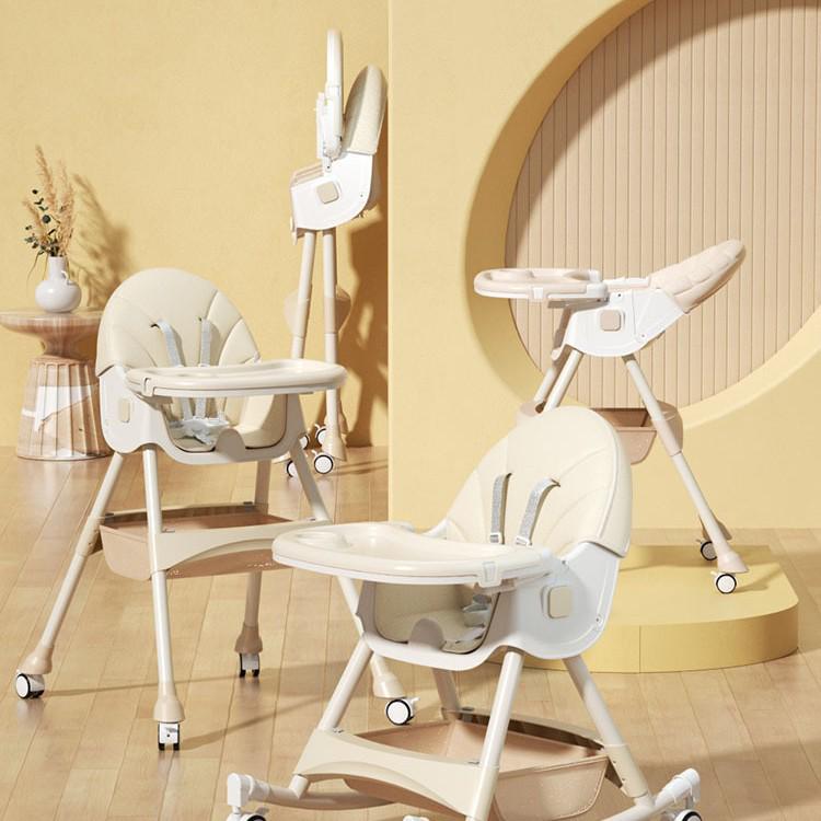 Multifunctional Foldable Baby High Chair for Infants: Convenient Eating and Table Seat