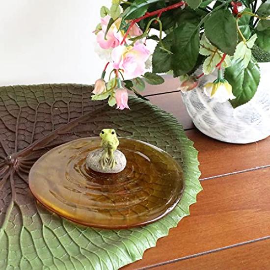 A Cute Figurine with a Frog Sitting On the Water 14 X 13 X 5 Cm Acrylic Cute To Display On the Bay Window or Shelf of a Can Also Be Used As an Small