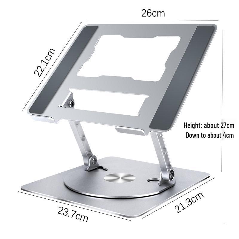 Foldable 360° Rotating Laptop Stand, Height-Adjustable Gaming Cooling for 15-17 Inch Laptops