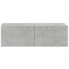 TV Wall Cabinets 2 pcs Concrete Grey 100 x 30 x 30 cm Particleboard