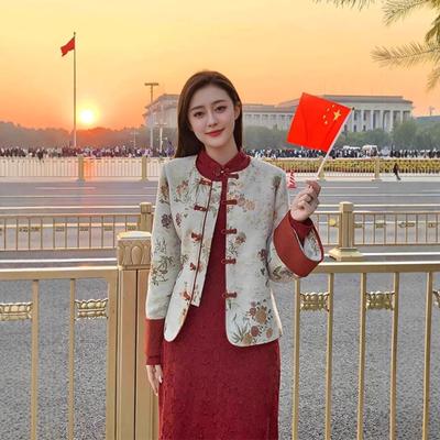 Women's Chinese Tang Style Winter Cotton Jacket 2025 - Thick, Short, Autumn/Winter Design