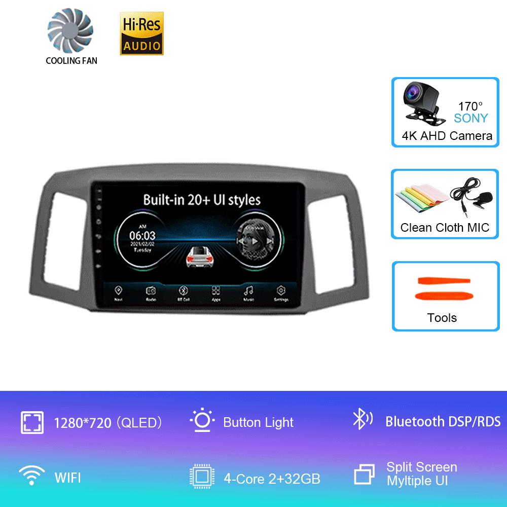 

Android 14 Car Radio For JEEP Grand Cherokee 2004-2007 Car Radio Multimedia Video Player Navigation GPS Stereo wireless Carplay CHINA