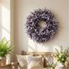 Lifelike Lavender Floral Wreath Fresh Simulated Garland  Wedding Decoration