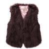 Womens Sleeveless Faux Waistcoat Solid Color Winter Loose Vest Coat