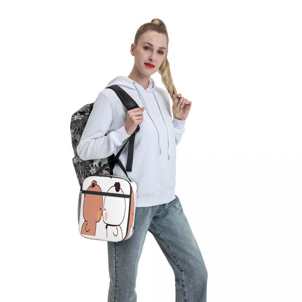 Bubu Dudu Kissing Lunch Bag Vintage Lunch Box Beach Portable Thermal Lunch Bags Print Cooler Bag