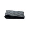 Coach 11 Brand Print Flap Wallet Men Wallets Black Gray F74993-CQBK