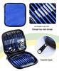 Blue Detachable Circular & Straight Knitting Needle Set with Replaceable Yarn Needles and Rope