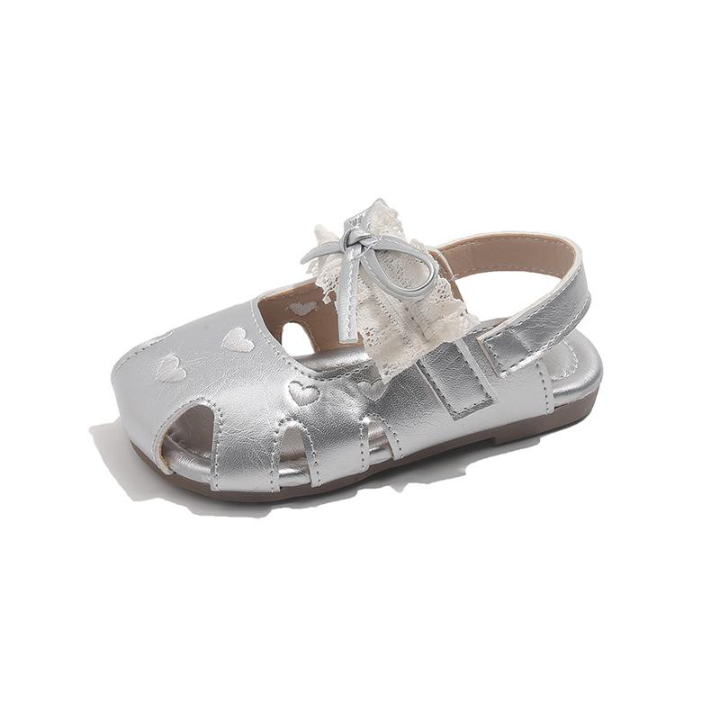 Girls Shoes - New Style Low-cut Single Shoes with Soft Soles 21 серебряный