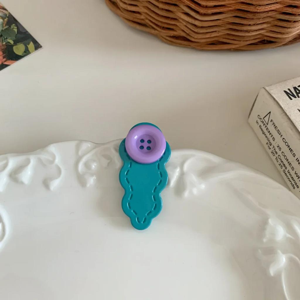 1Pc Multicolor Button Hairpins for Women Girls BB Clip Broken Hair Fixed Clips Korean Bangs Side Clip Colorful Hair Styling Clip