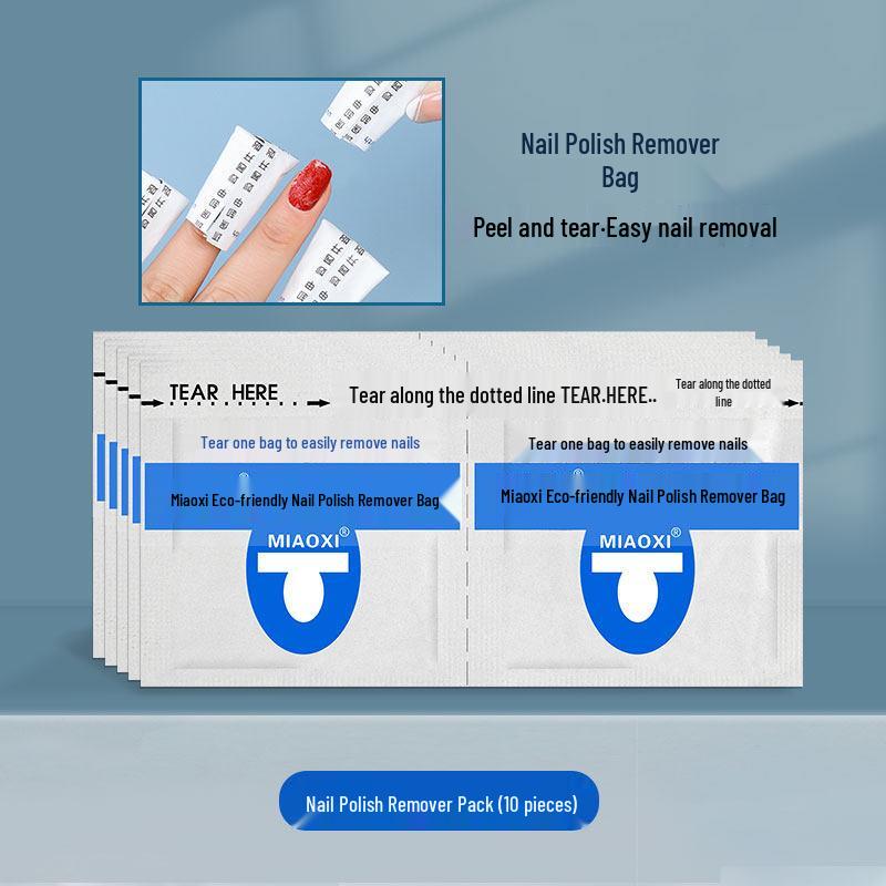 Disposable Nail Polish Remover Wipes & Nail Art Tools Set: Press-on Nails, Gel Polish, Grinder