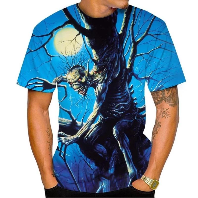 

Living Dead Band 3D Print Sport Breathable Men T-shirt Hip Hop Rock Heavy Metal Street Fans Parent-child Short Sleeve XXS