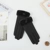 Winter and Autumn Thickened and Fleece Warm Korean Style Cute Driving Touch Screen Cashmere Gloves for Women To Keep Warm