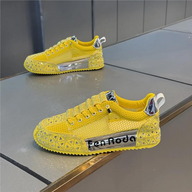 Vollbesetzte Dad-Schuhe neue niedrige bequeme atmungsaktive Netz-Taschensohle lässig bm