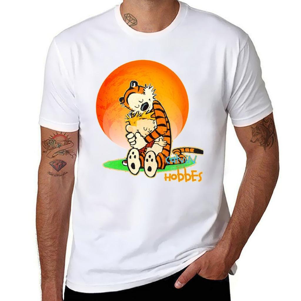 Calvin And Hobbes Tshirt Fitness Quick Dry Short Sleeve Top Tshirt