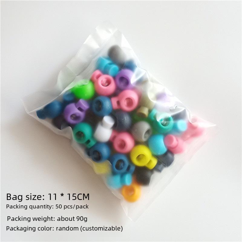 Mixed Color Large Round Bead Single-Hole Spring Buckle (50 pcs/pack)