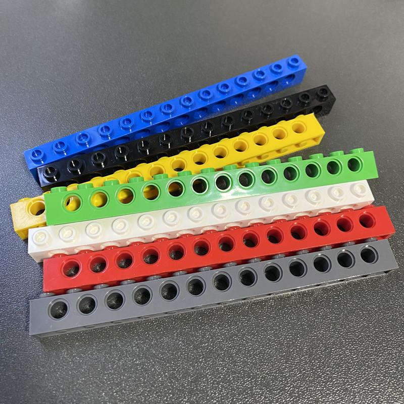 Compatible Building Block 32018 Perforated Tall Brick, Technology Building Block Spare Parts 1X14 With 13 Hole Brick Bump Brick