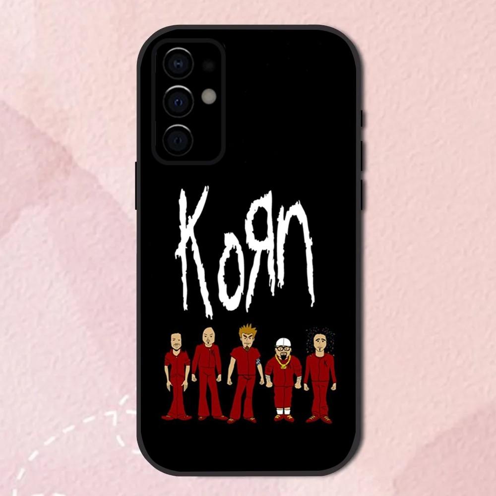 K-Korn Rockband Handyhülle Für Samsung S24,S21,S22,S23,S30,Ultra,S20,Plus,Fe,Lite,Note,10,9,5G Schwarze Weiche Hülle