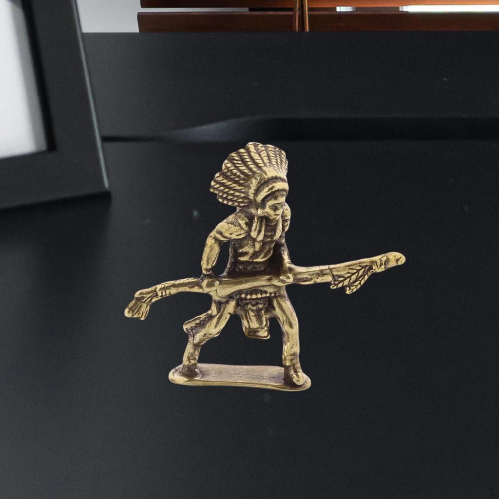 Kleine Messing Statue Skulptur Spiel Requisite Miniaturfigur für Kamin Party Familie Freunde Büro