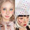 3D Colorful Star Flower Face Diamond Sticker Bling Rhinestone Self-Adhesive Fake Tattoo for Party Stage Makeup Gems Stickers