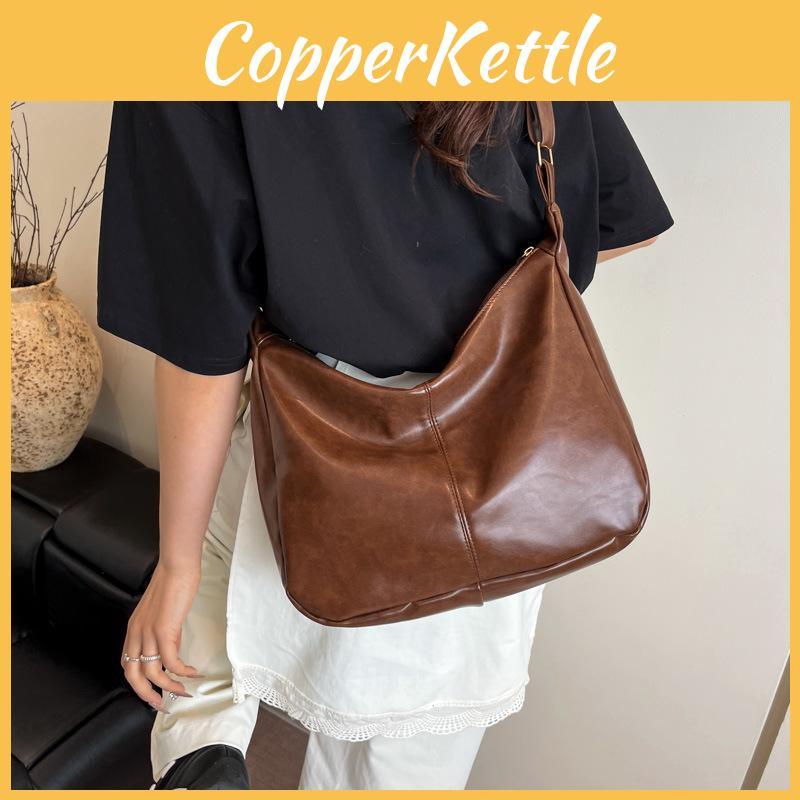 Retro Crossbody Dumpling Bag Stylish Square Bag Women Zipper Closure Use Casual