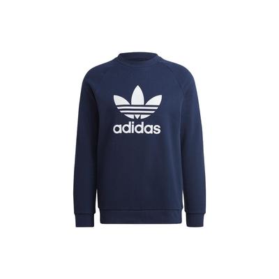 adidas Originals Solid Logo Print Long Sleeve Sweatshirt Men Sweatshirt Dark-Blue HK5294
