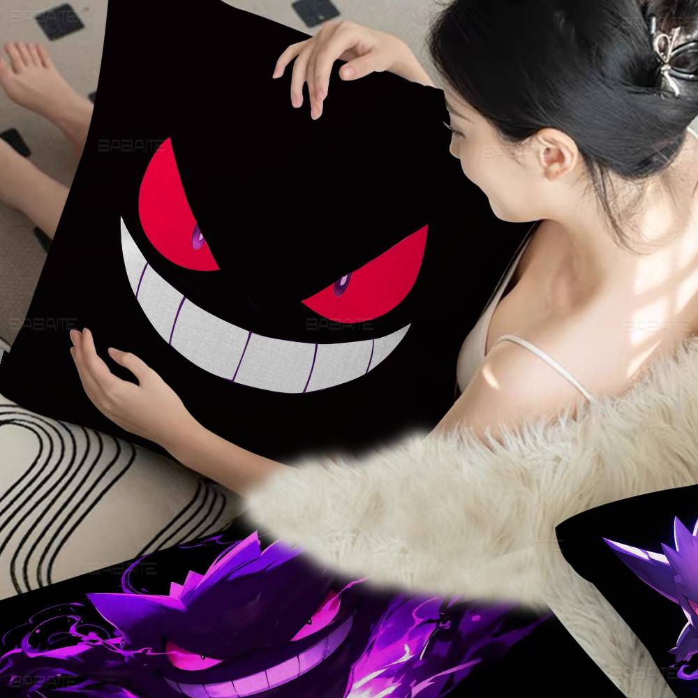 Game GgengarS Anime Pillow Covers Cartoon Sofa Decorative Home Doublesided Printing Short Plush Cute Cushion Cover