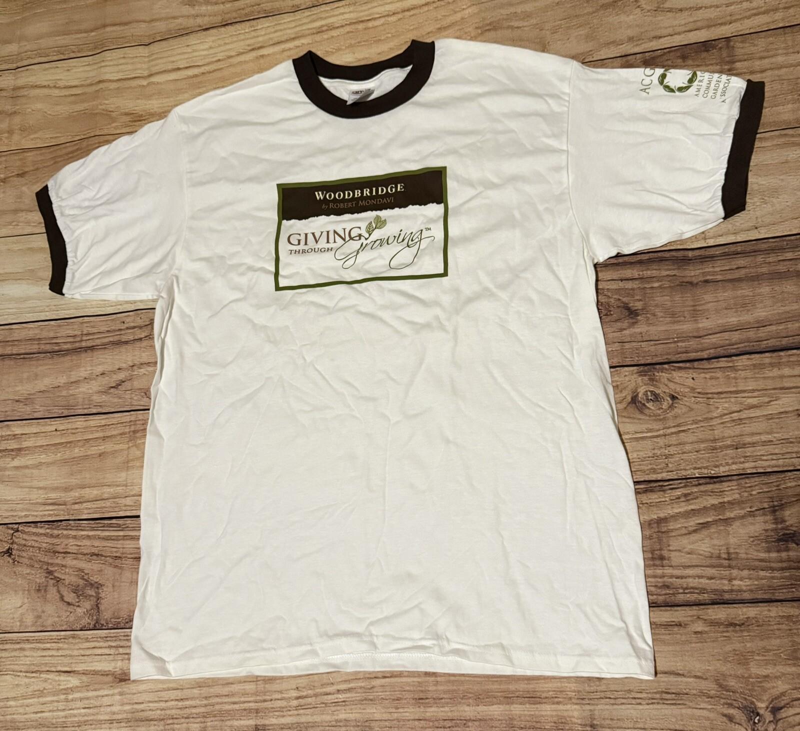 Robert Mondavi Woodbridge Winery T Shirt Giving Through Growing ACGA Size XL HTF XXL