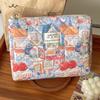 Cartoon Animals Pattern Makeup Quilted Bag Women Portable Tote Lipstick Cosmetic Storage Handbag Ladies Vintage Zipper Pouch Bag
