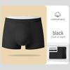 Men's Ice Silk Breathable Mid-Waist Boxers - Solid Color Comfortable Underwear for Boys