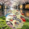 Custom Name Personalized Crayon Shin Print Umbrella, Auto Open Close, 8‑Rib Sturdy Frame, Commute Camping Hiking Use, Birthday Gift