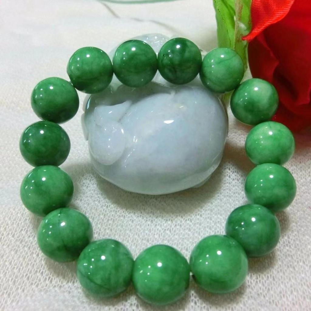 Cold Jade Dragon Green Bracelet - Retro Jade Stone Beads Jewelry