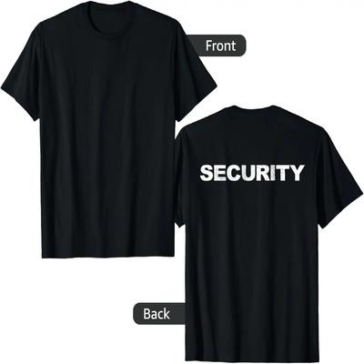 Design de Texto para Seguranças de Eventos Concertos Festivais Camiseta
