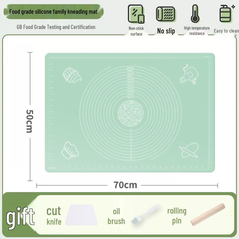 Silicone Non-Slip Dough Kneading and Rolling Mat – Large Food-Grade Kitchen Board for Dumpling Making