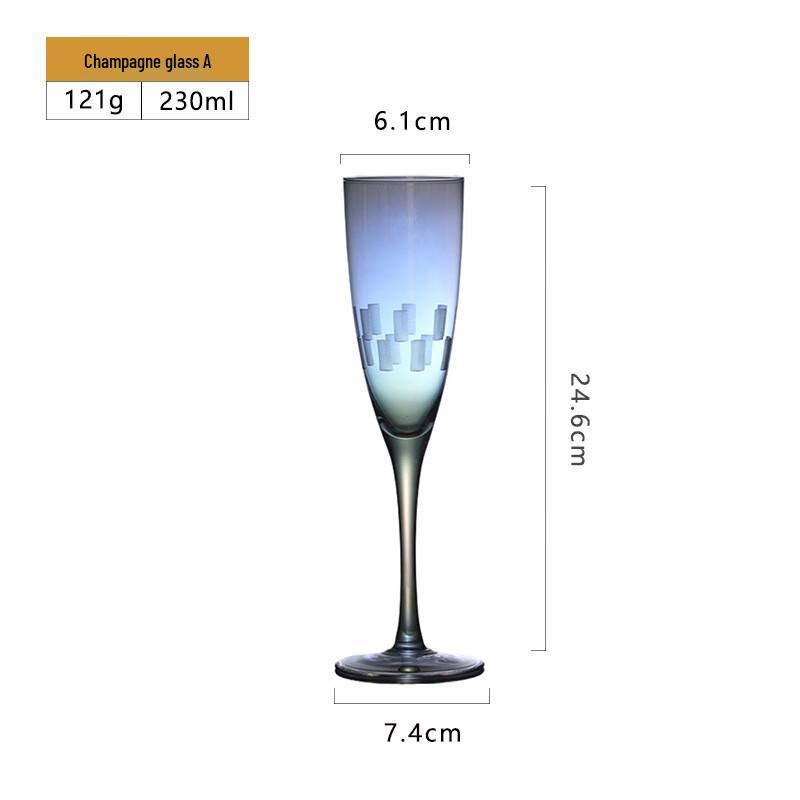 Shangqi Rainbow Pattern Crystal Champagne Flute