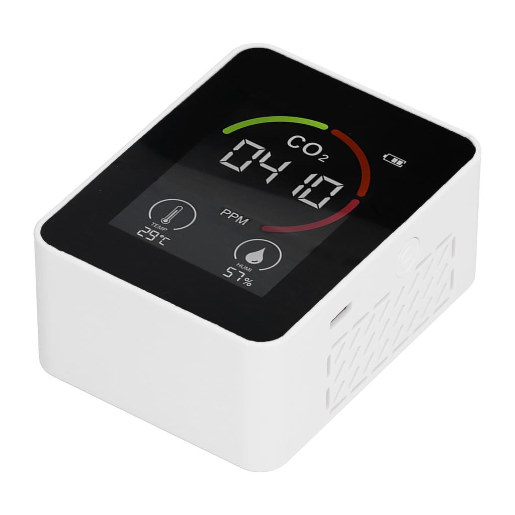 Smart Carbon Dioxide Detector USB Charging Infrared Temperature Humidity Quality Monitor