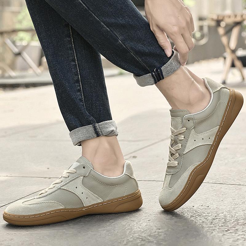 Fashion Men's Genuine Leather Sneakers Casual Fashion Walking Shoes Comfortable Skate Shoes for Men High Quality Male Vulcanize Shoes