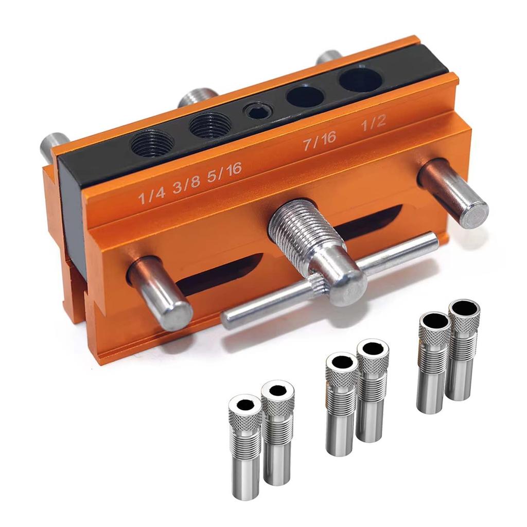 Woodworking Straight Hole Punching Locator, Metric Imperial Vertical Hole Self Centering Drilling Positioner