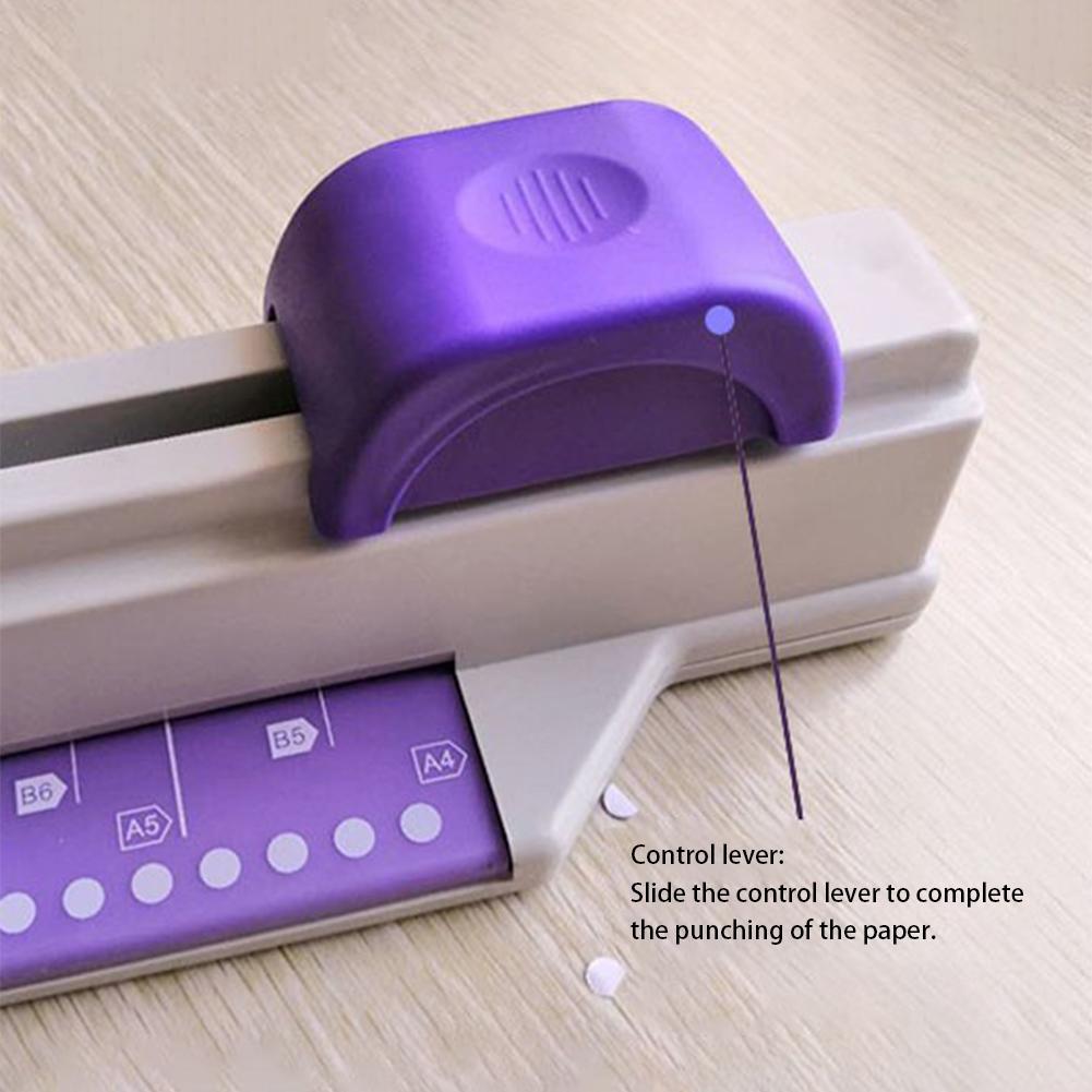 30 Holes Puncher Sliding A4 Paper Punch Portable Manual Holes Punch Aid Heavy Duty Metal Hole Puncher For Scrapbooks Paper