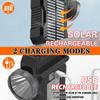 Portable Powerful USB Rechargeable Flashlight Solar LED Light With COB Work Light 4 Gear Charge Mobile Phone Camping Lamp