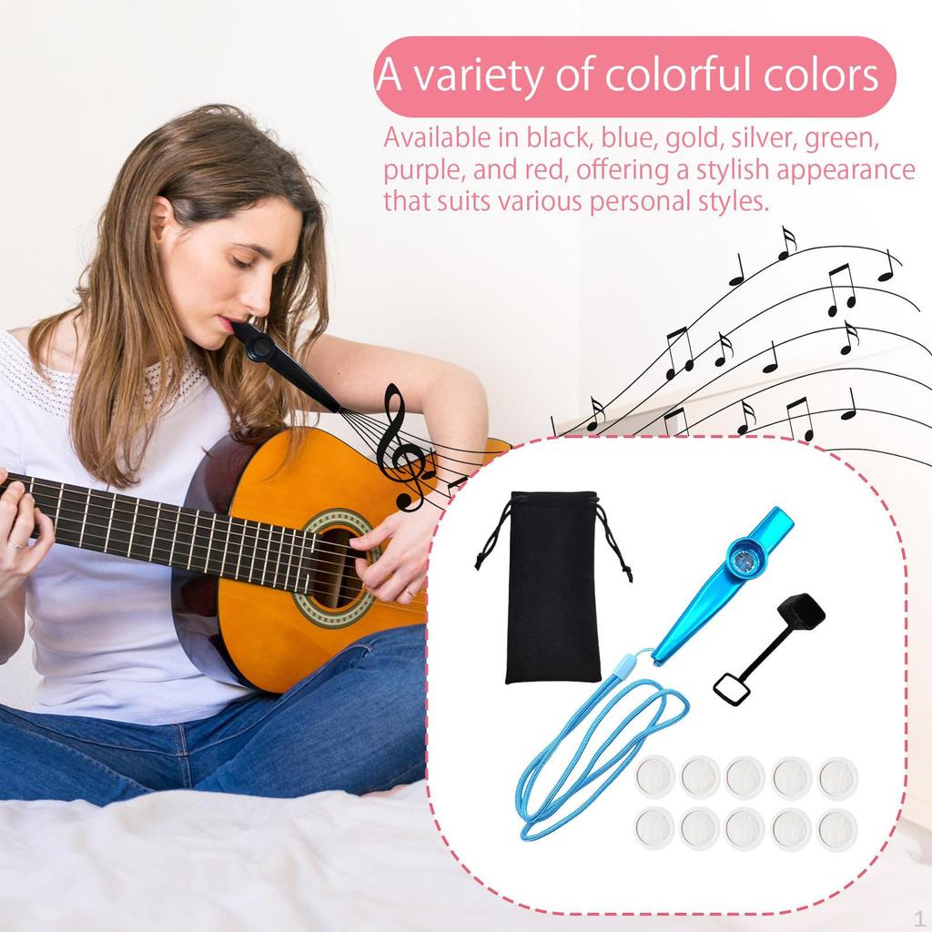 Flöte Musikinstrument Gitarrenpartner, Leichtes Mundstück mit Membranen für Aufführung