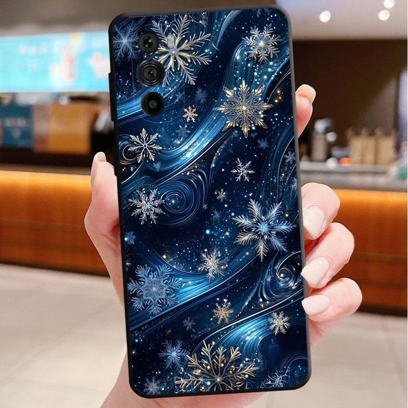 Phone Case For Motorola Edge 50 40 Pro 60 50 40 30 Ultra Neo Fusion Moto G Play G Stylus G Power G Winter Christmas Snowflake