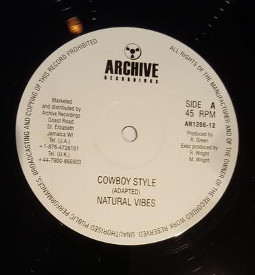12-Zoll Schallplatte NATURAL VIBES - Cowboy Style AR120612 Archive Recordi UK Reggae, Ska & Dub Gebraucht