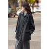Petite Women's Urban Grey Wool Blend Slim-Fit Winter Coat