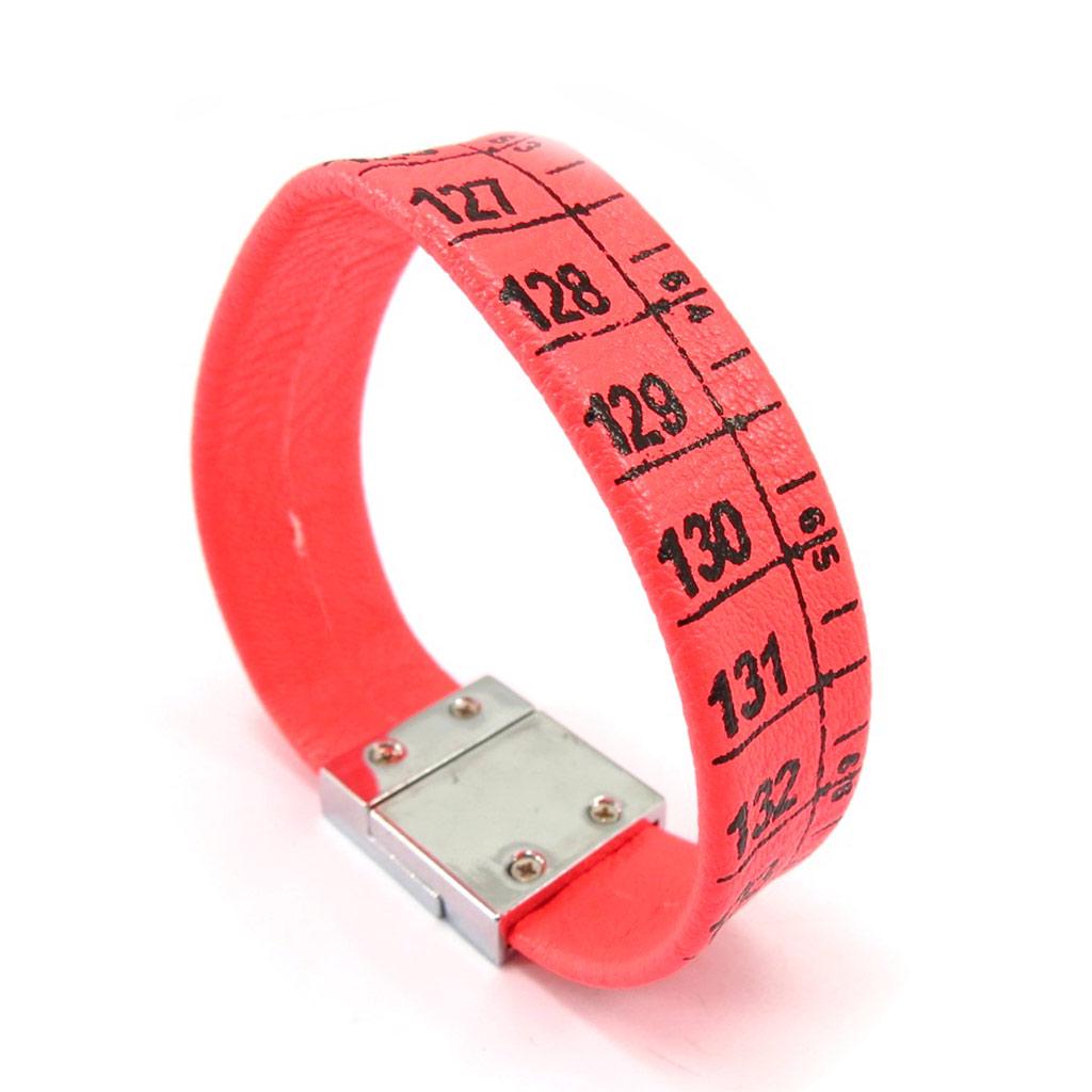 Les Trésors De Lily [K3268] - Designer Bracelet 'Metre' Neon Pink Silver