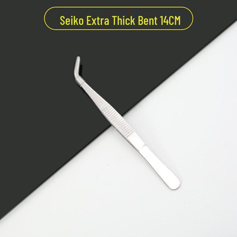 304 Stainless Steel Multifunctional Tweezers: Thickened Straight & Round Head, Bent Tip, Ideal for Aquatic Plants and Succulents.
