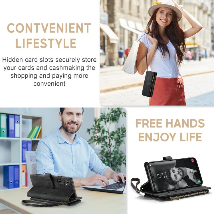 For Samsung Galaxy A34 5G CaseMe C30 Multifunksjonelt Telefondeksel i Skinn