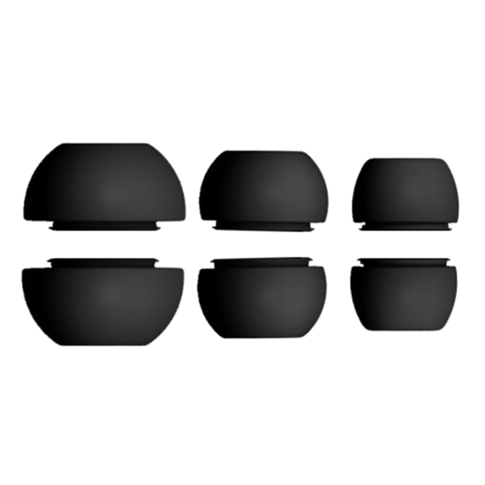 

3 пары/комплект мягкие силиконовые амбушюры вкладыши чехол для наушников Airpods Pods Pro3 наушники амбушюры чёрный