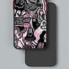 Fashion Monster Graffiti Phone Case for Apple iPhone 15 16 Pro XS Max 16e 13 14 Plus XR SE 7 8 12 11 Pro Plus Matte