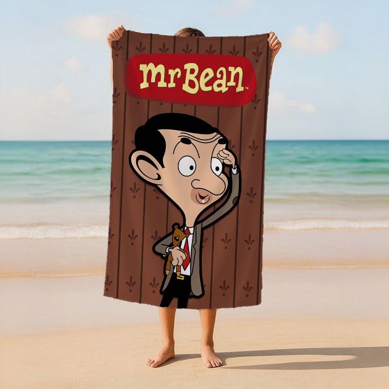 1 pz M-Mr. Asciugamano da Spiaggia Cartoon Fagiolo Microfibra Morbido Asciugatura Rapida Stampa Orsetto Teddy Asciugamano da Bagno per Bambini & Fan Nuoto Outdoor