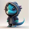 Cool Statue of Baby Dragon Handmake Resin Dinosaur Figurines Sculpture Ornaments Halloween for Home Office Desktop Decor Car